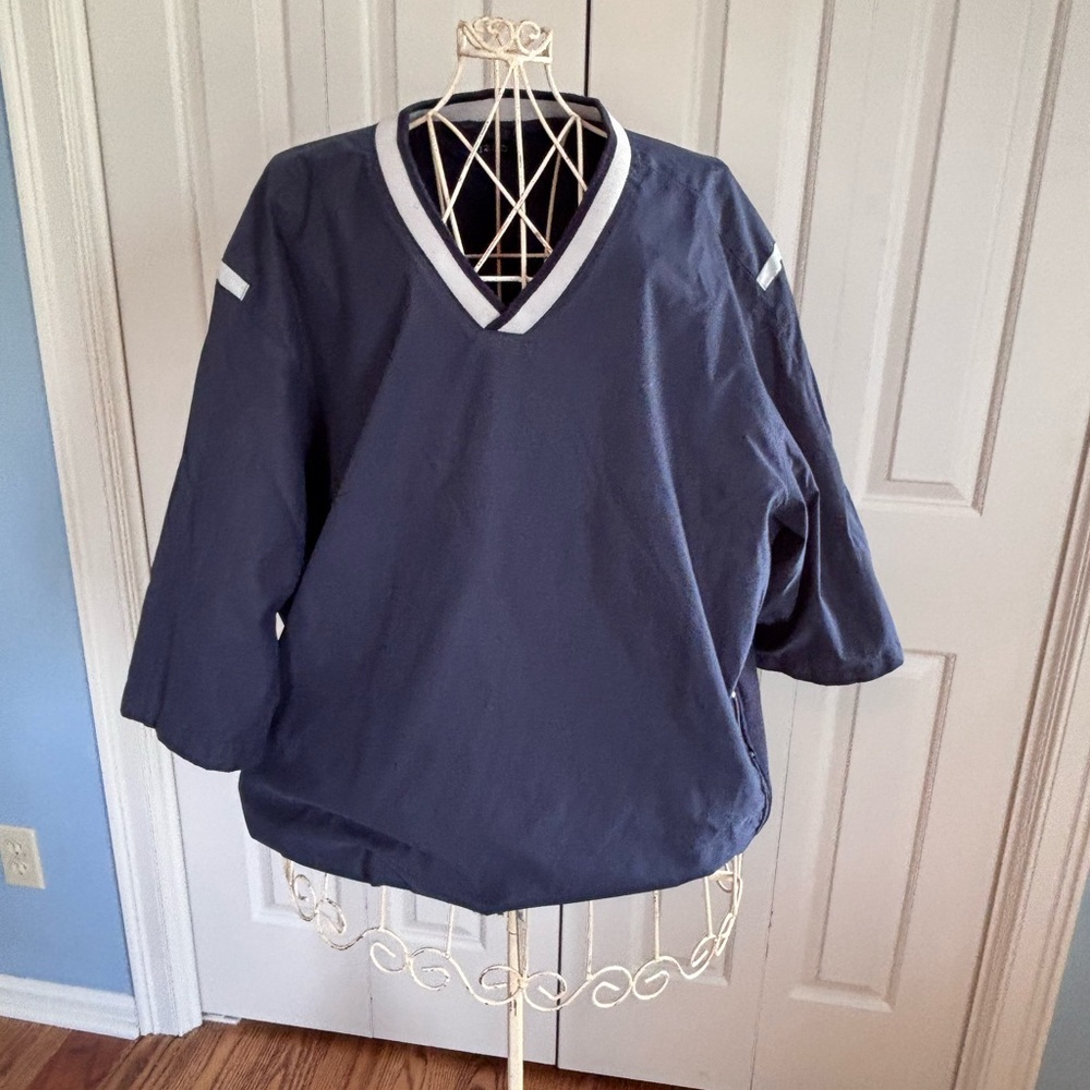 Izod Women's Navy V-Neck Jersey Top
